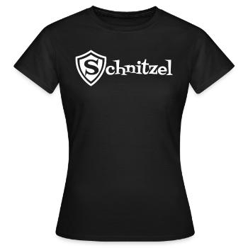 Schnitzel - Frauen T-Shirt - Schwarz - Vorne - AI Model Female 172 dark (172cm)