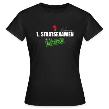 1. Staatsexamen Lehramt - Frauen T-Shirt - Schwarz - Vorne - AI Model Female 172 dark (172cm)