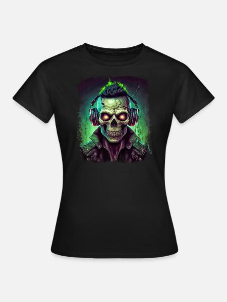 Zombie dark music dj - Women's T-Shirt - black