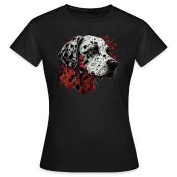 Dalmatiner - Frauen T-Shirt - Schwarz - Vorne - AI Model Female 172 dark (172cm)