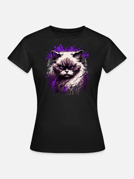 Arrogante Ragdoll Katze - Frauen T-Shirt - Schwarz