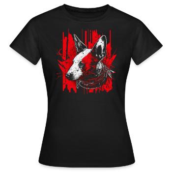 Bull terrier - T-shirt Femme - noir - Devant - AI Model Female 172 dark (172cm)