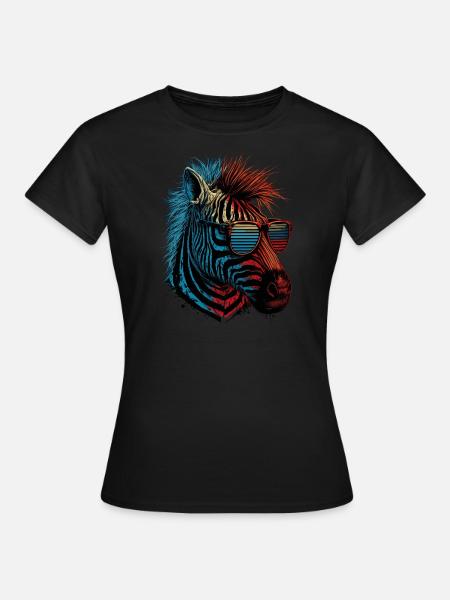 Cooles Zebra - Frauen T-Shirt - Schwarz