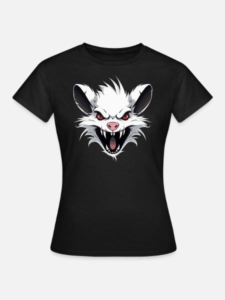 Weiße Punk Ratte - Frauen T-Shirt - Schwarz
