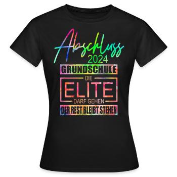 Abschluss 2024 Grundschule - Frauen T-Shirt - Schwarz - Vorne - AI Model Female 172 dark (172cm)