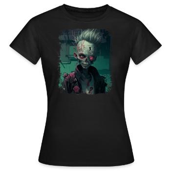 Alien Zombie Punk - T-shirt Femme - noir - Devant - AI Model Female 172 dark (172cm)