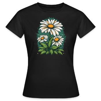 Pâquerette - T-shirt Femme - noir - Devant - AI Model Female 172 dark (172cm)