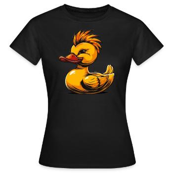 Gummientenpunk - Frauen T-Shirt - Schwarz - Vorne - AI Model Female 172 dark (172cm)