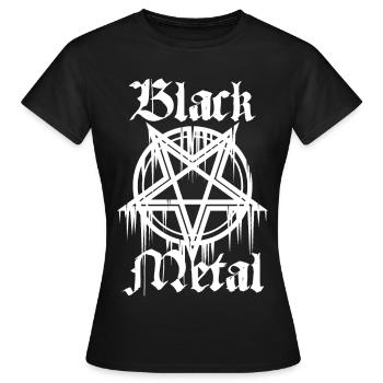 Black metal with pentagram - Women's T-Shirt - black - Front - AI Model Female 172 dark (172cm)