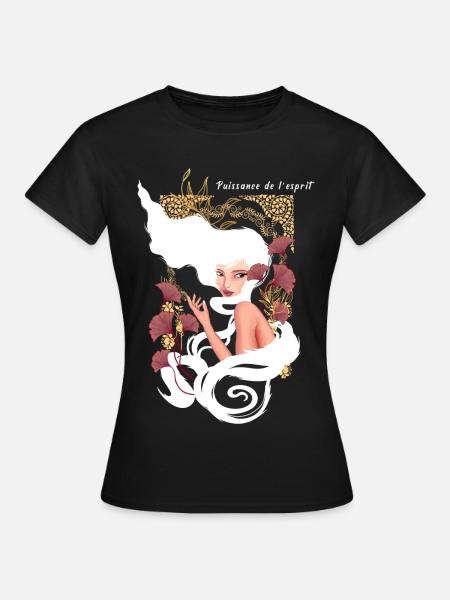 Power Of Mind Jugendstil - Frauen T-Shirt - Schwarz