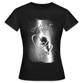 Two Hearts - Women's T-Shirt - black - Front - AI Model Female 172 dark (172cm)