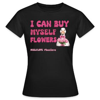 Valentinstag Selbstliebe Ente - Frauen T-Shirt - Schwarz - Vorne - AI Model Female 172 dark (172cm)