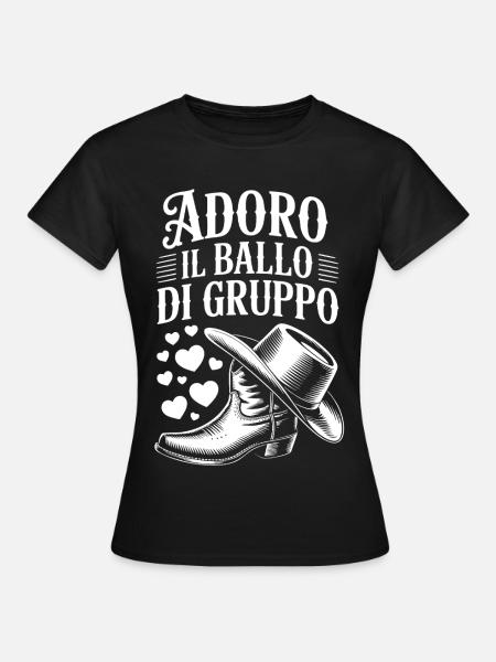 Western-Gruppentanz - Frauen T-Shirt - Schwarz