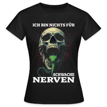 Je ne suis pas pour les âmes sensibles - T-shirt Femme - noir - Devant - AI Model Female 172 dark (172cm)