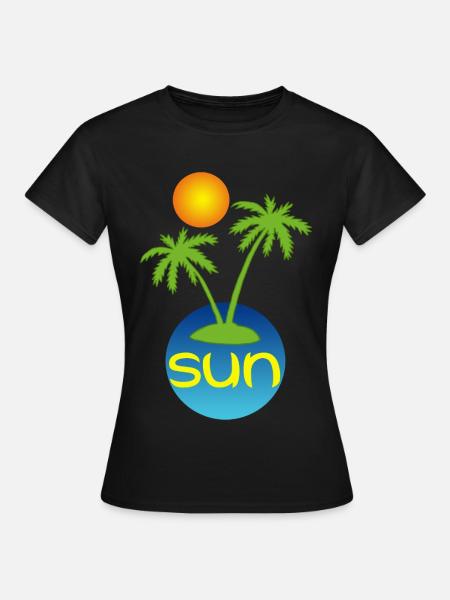 Paradies in der Sonne - Frauen T-Shirt - Schwarz