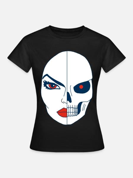 Tod und sein Gesicht - Frauen T-Shirt - Schwarz