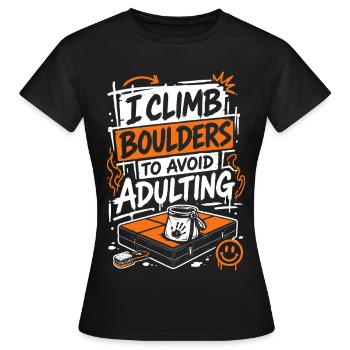 Grimpez des blocs : évitez l’adulte - T-shirt Femme - noir - Devant - AI Model Female 172 dark (172cm)