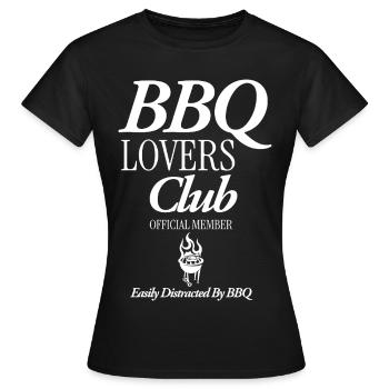 BBQ Lovers Club - Women's T-Shirt - black - Front - AI Model Female 172 dark (172cm)