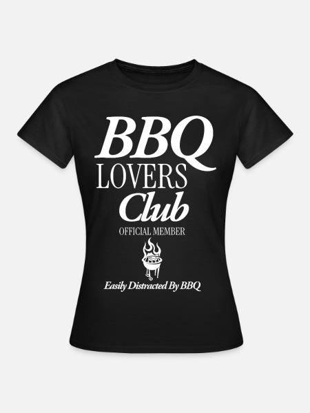 BBQ Lovers Club - Frauen T-Shirt - Schwarz