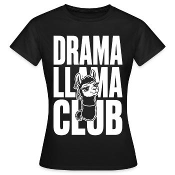 Club de Lama de Théâtre Diva Lama Vilaine - T-shirt Femme - noir - Devant - AI Model Female 172 dark (172cm)