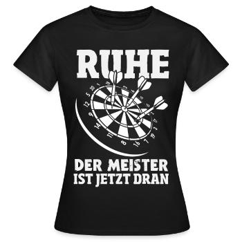 Lustige Darts Sprüche Darts Geschenke - Frauen T-Shirt - Schwarz - Vorne - AI Model Female 172 dark (172cm)