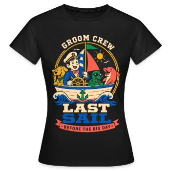 Letzte Segeltour vor der Hochzeit - Frauen T-Shirt - Schwarz - Vorne - AI Model Female 172 dark (172cm)