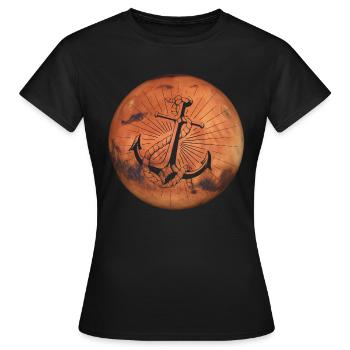 Crazy Mars - Ancre - T-shirt Femme - noir - Devant - AI Model Female 172 dark (172cm)