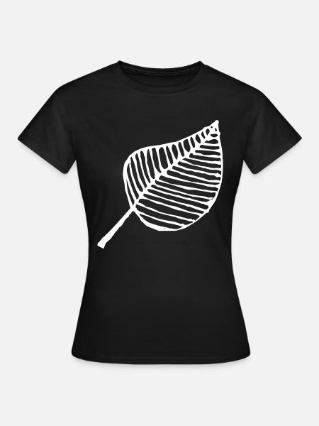 Blatt - Frauen T-Shirt - Schwarz