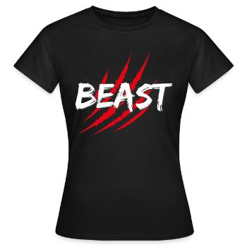 BEAST - wildcat - Frauen T-Shirt - Schwarz - Vorne - AI Model Female 172 dark (172cm)