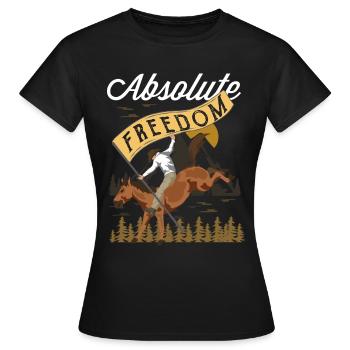 cow-boy - T-shirt Femme - noir - Devant - AI Model Female 172 dark (172cm)