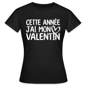 Copain Magnifique Humour Couple mon copain amour - T-shirt Femme - noir - Devant - AI Model Female 172 dark (172cm)