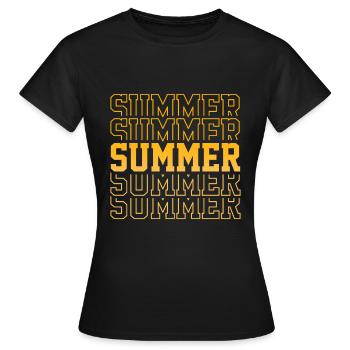 Summer - Frauen T-Shirt - Schwarz - Vorne - AI Model Female 172 dark (172cm)
