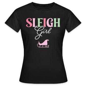 Sleigh Girl - Women's T-Shirt - black - Front - AI Model Female 172 dark (172cm)