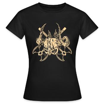 Viking du Moyen Age - T-shirt Femme - noir - Devant - AI Model Female 172 dark (172cm)