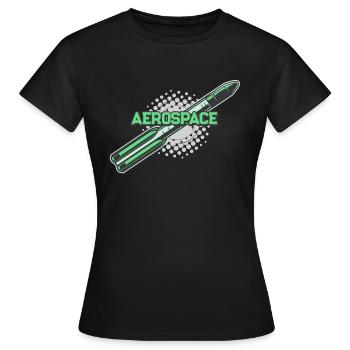 Rakete Vintage Raumfahrt - Frauen T-Shirt - Schwarz - Vorne - AI Model Female 172 dark (172cm)