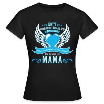 Mama - Engel ohne Flügel - Frauen T-Shirt - Schwarz - Vorne - AI Model Female 172 dark (172cm)