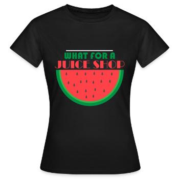 Quel magasin de jus Denglish pastèque - T-shirt Femme - noir - Devant - AI Model Female 172 dark (172cm)