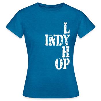 Lindy hop dance T-shirt - Frauen T-Shirt - Antikblaues Saphir meliert - Vorne - AI Model Female 172 dark (172cm)