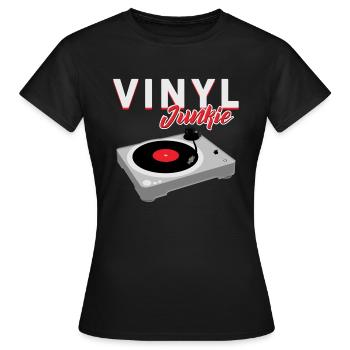 Vinyle Junkie - T-shirt Femme - noir - Devant - AI Model Female 172 dark (172cm)