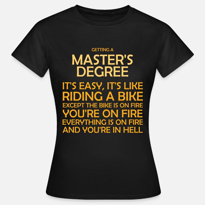 Master Uni Abschluss Universität Studium - Frauen T-Shirt - Schwarz