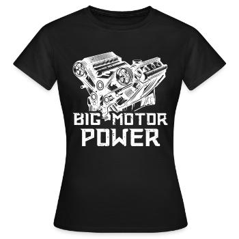 Moteur bloc moteur voiture 8 cylindres US car - T-shirt Femme - noir - Devant - AI Model Female 172 dark (172cm)