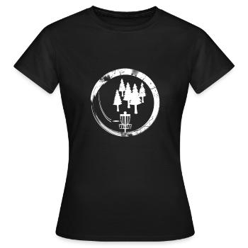 Frissbee Golf Disc Golf Disque Cadeau Putter - T-shirt Femme - noir - Devant - AI Model Female 172 dark (172cm)