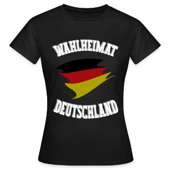 Wahlheimat Deutschland, Heimatland, Germany - Frauen T-Shirt - Schwarz - Vorne - AI Model Female 172 dark (172cm)