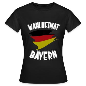 Wahlheimat Bayern, Heimatland, Traditionen, Bayern - Frauen T-Shirt - Schwarz - Vorne - AI Model Female 172 dark (172cm)