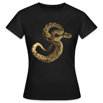 Rattlesnake Crotalus Adamanteus Reptiles - Women's T-Shirt - black - Front - AI Model Female 172 dark (172cm)