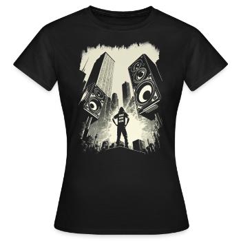 Faites du bruit! - T-shirt Femme - noir - Devant - AI Model Female 172 dark (172cm)