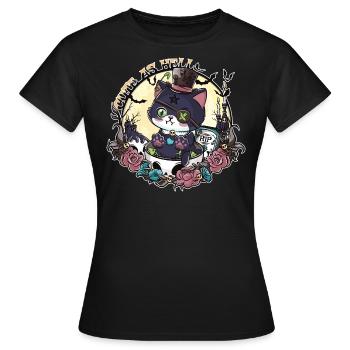 The awakening of Catleman Jack - Women's T-Shirt - black - Front - AI Model Female 172 dark (172cm)