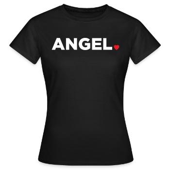 Angel - Women's T-Shirt - black - Front - AI Model Female 172 dark (172cm)