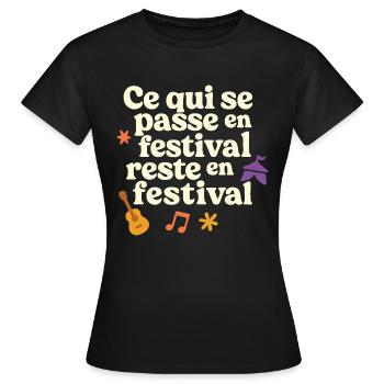 What's happening at the Summer Comedy Festival - Women's T-Shirt - black - Front - AI Model Female 172 dark (172cm)