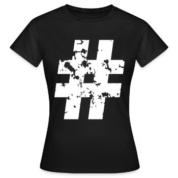 Hashtag (Grunge) - T-shirt Femme - noir - Devant - AI Model Female 172 dark (172cm)